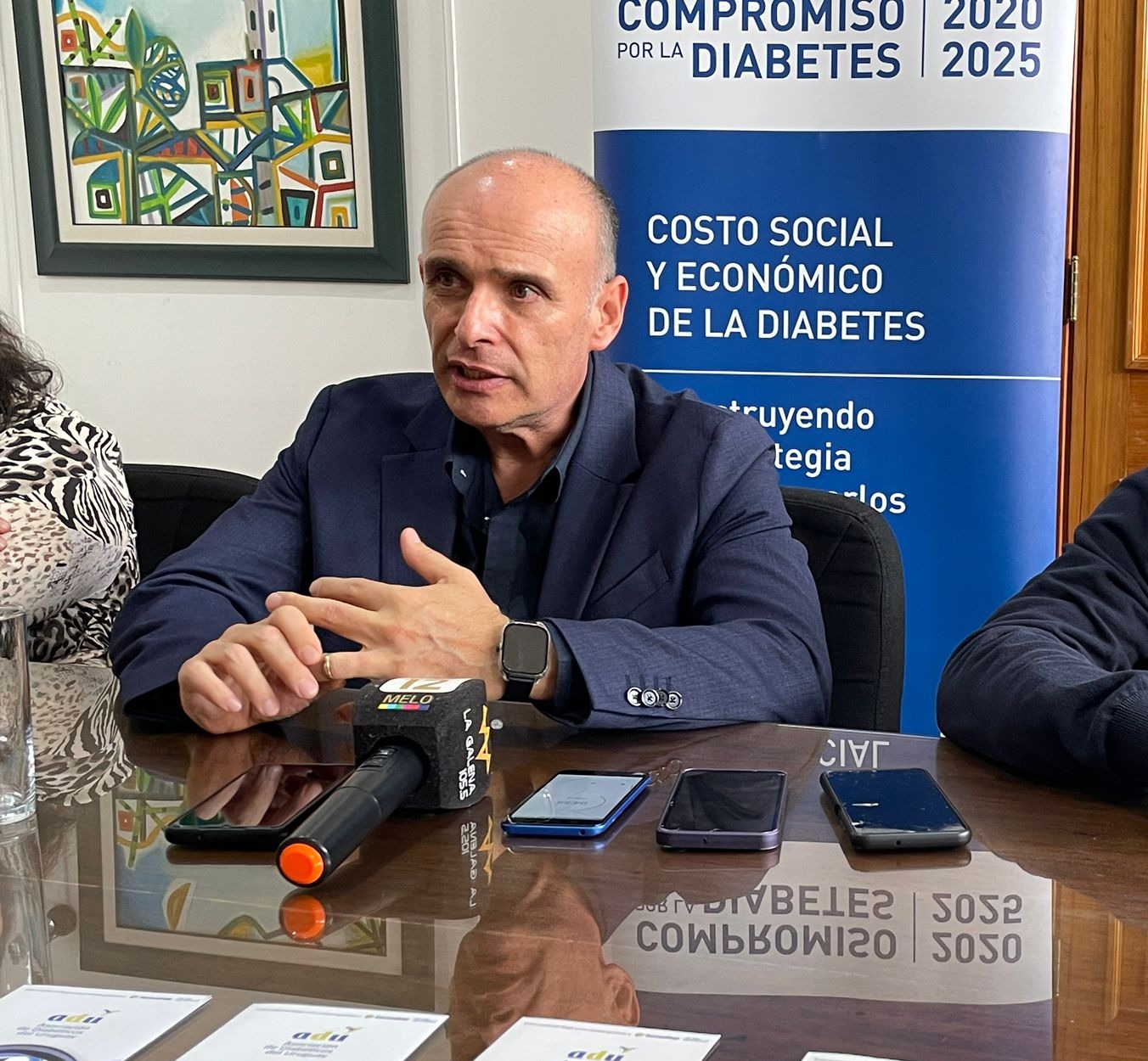 Técnicos de la Asociación de Diabéticos del Uruguay trabajan hoy en Melo
