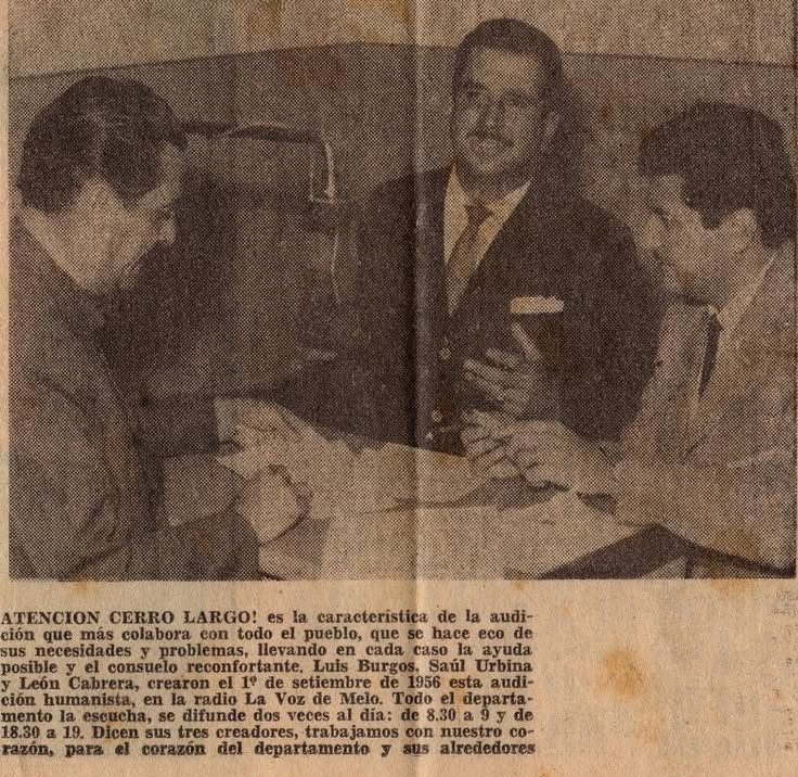 Se cumplen hoy 69 años de la emisión por primera vez de Atención Cerro Largo