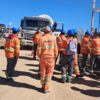 Trabajadores de la construcción pararon las actividades en la planta de Lumin en Melo