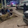 Un siniestro de tránsito se registró anoche en la intersección de Aparicio Saravia y Luis De Martini, zona norte de Melo