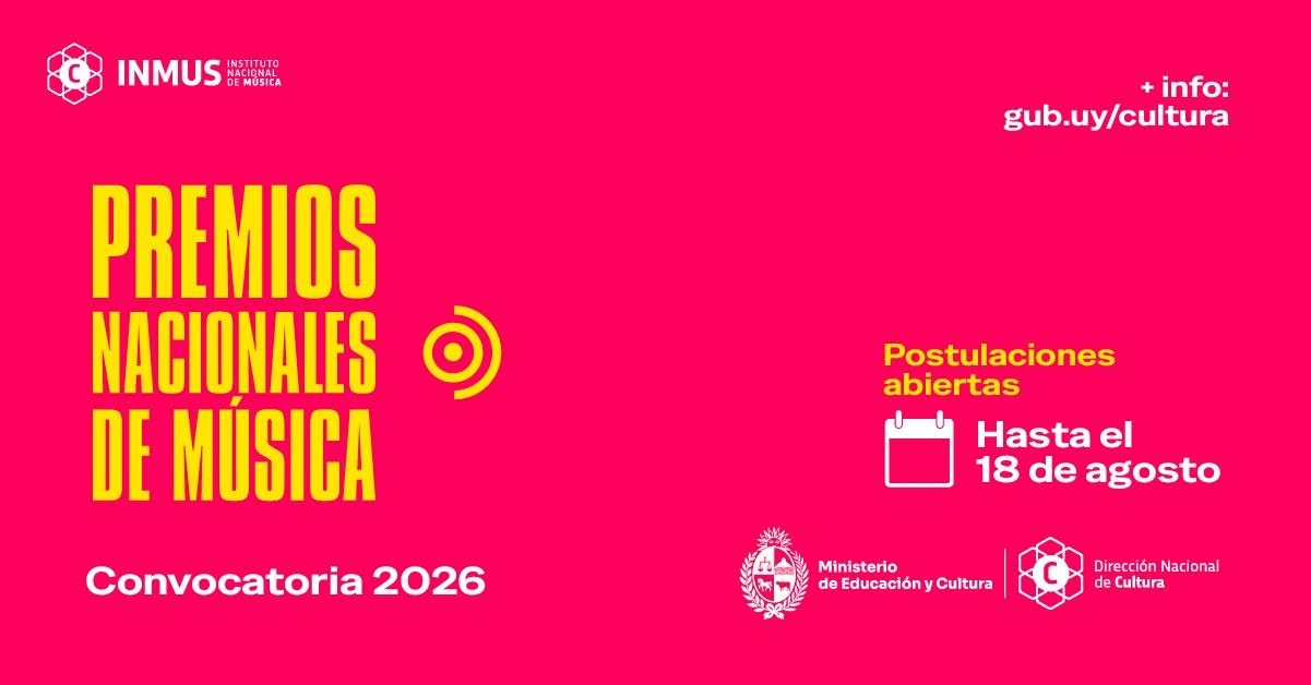El Ministerio de Educación y Cultura abrió la convocatoria a los Premios Nacionales de Música 2026