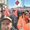 Una delegación del sunca de Cerro Largo participó de la movilización que el gremio realizó hoy en Montevideo