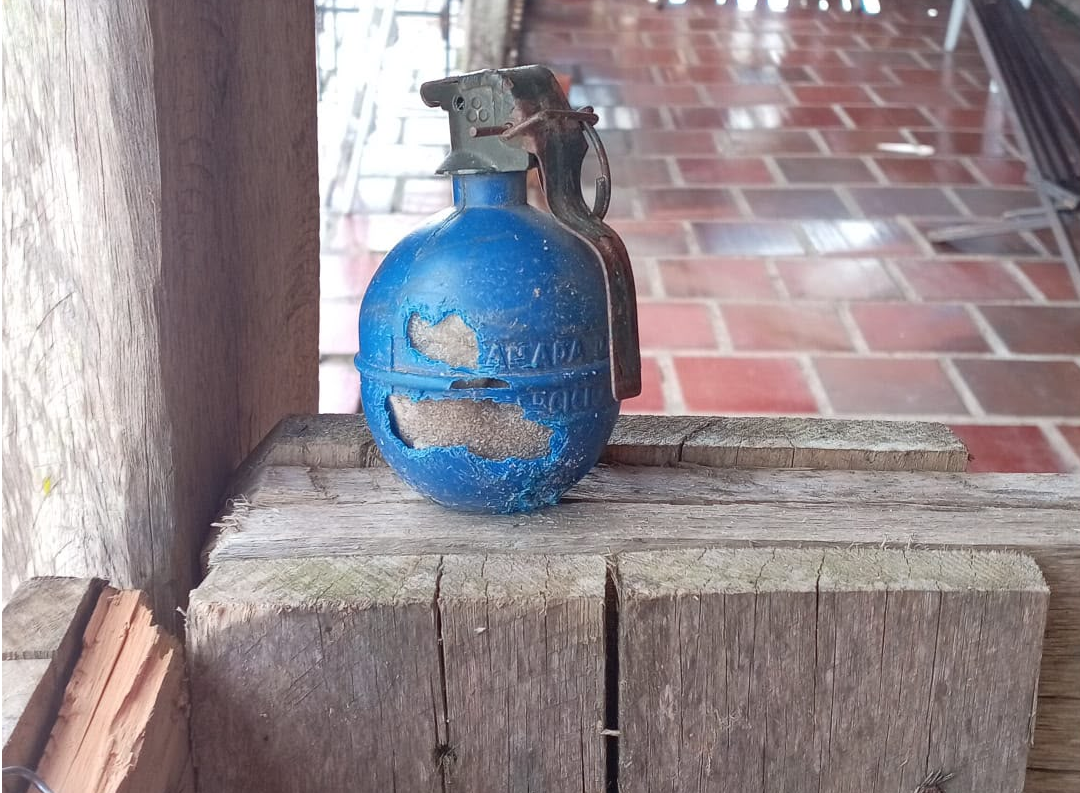Un familia encontró una granada oculta en el cielorraso de una vivienda en la localidad de Aceguá